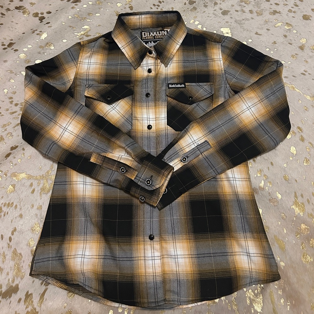 DIXXON Black and Gold Plaid Flannel Shirt
BLACK SABBATH